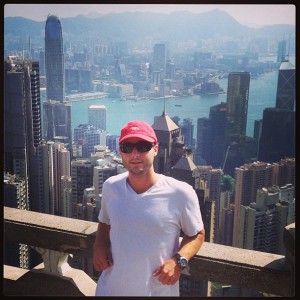 On top of the world at Victoria Peak in Hong Kong